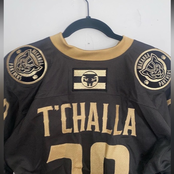 Geeky Jerseys - Wakanda Panthers Hockey Jersey - Custom T’Challa 20 - Picture 4 of 6